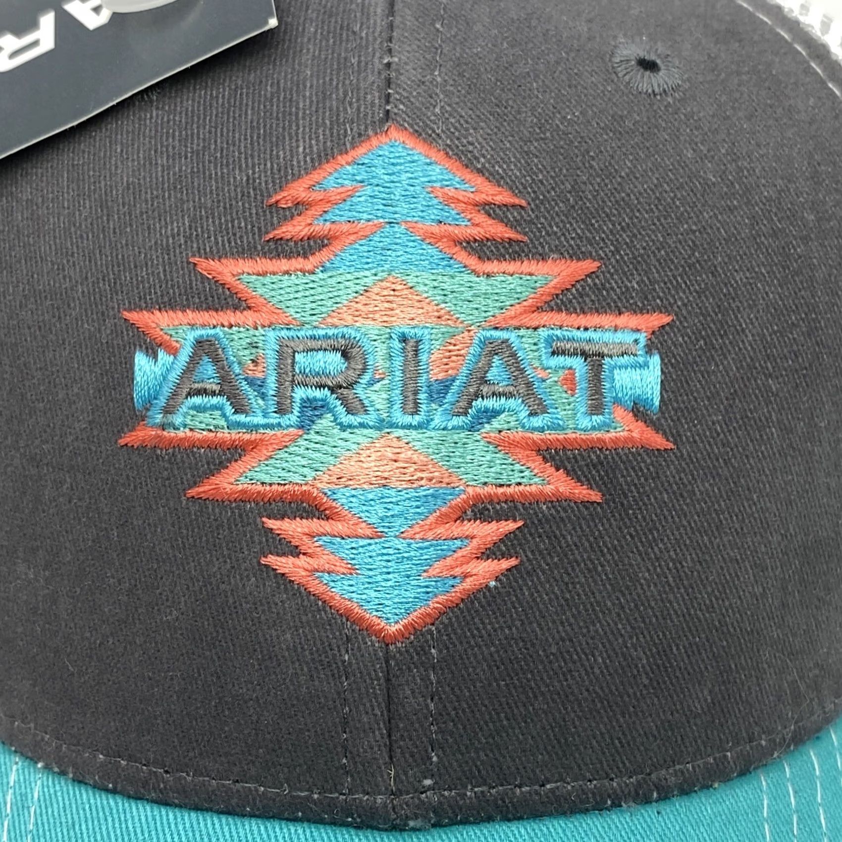 Ariat ARIAT WESTERN HAT BASEBALL SNAPBACK TEAL SILVER HORSEBACK RIDING COWGIRL COWBOY Size ONE SIZE - 2 Thumbnail