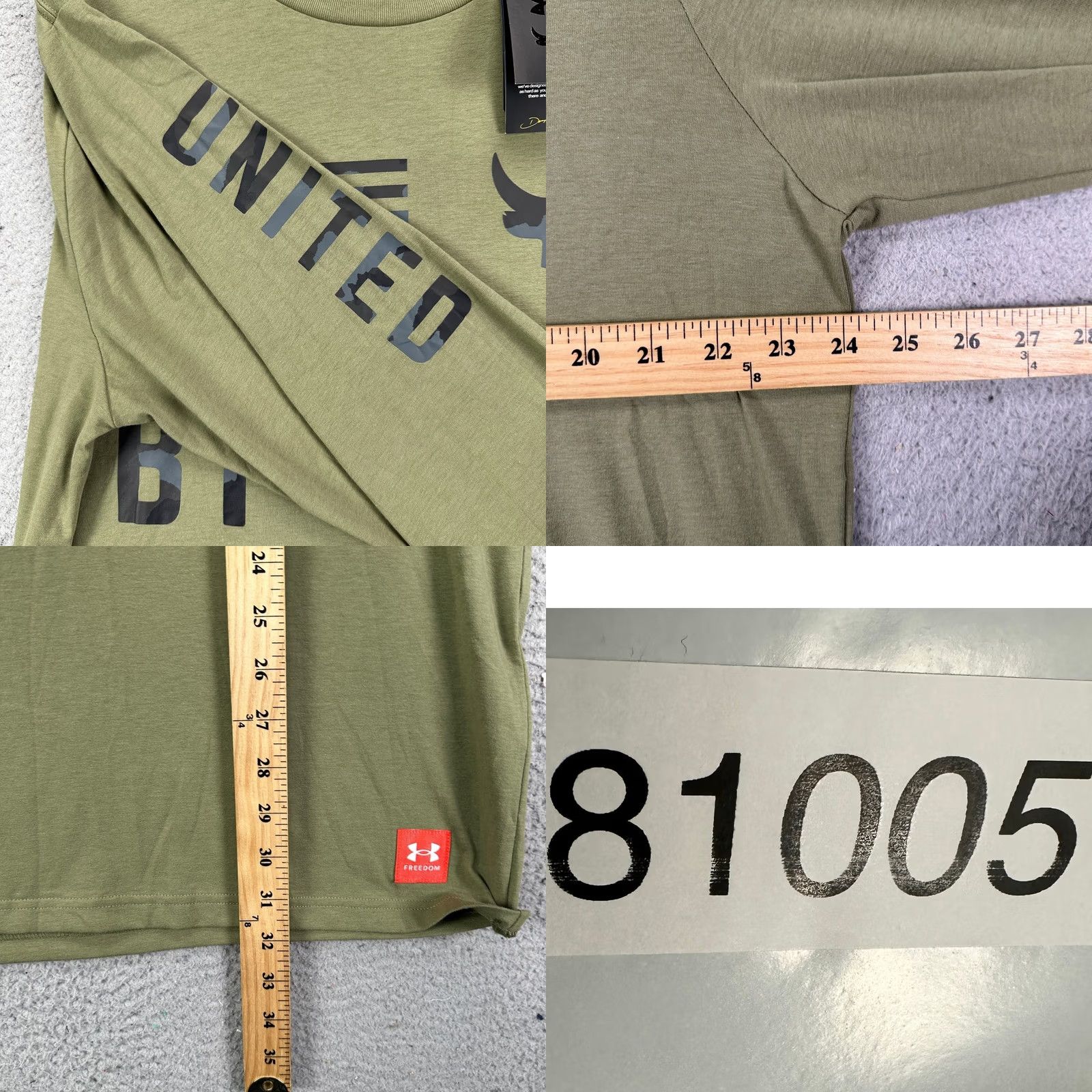 Under Armour Under Armour Project Rock T-Shirt Tee Mens XL Green Black America Patriotic NEW Size US XL / EU 56 / 4 - 8 Thumbnail