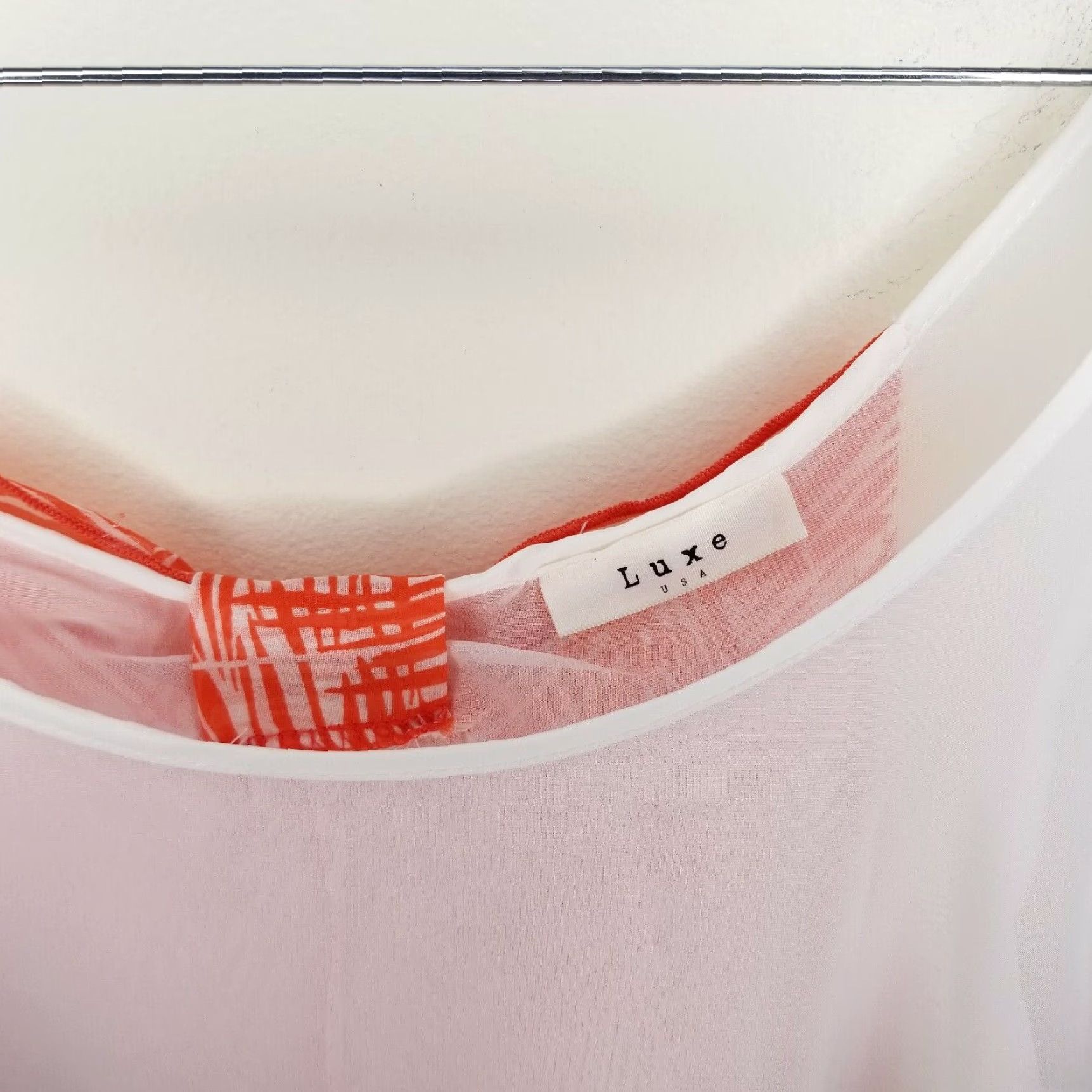 Vintage Luxe Women's White Sheer Short Sleeve Blouse M Size M / US 6-8 / IT 42-44 - 3 Thumbnail