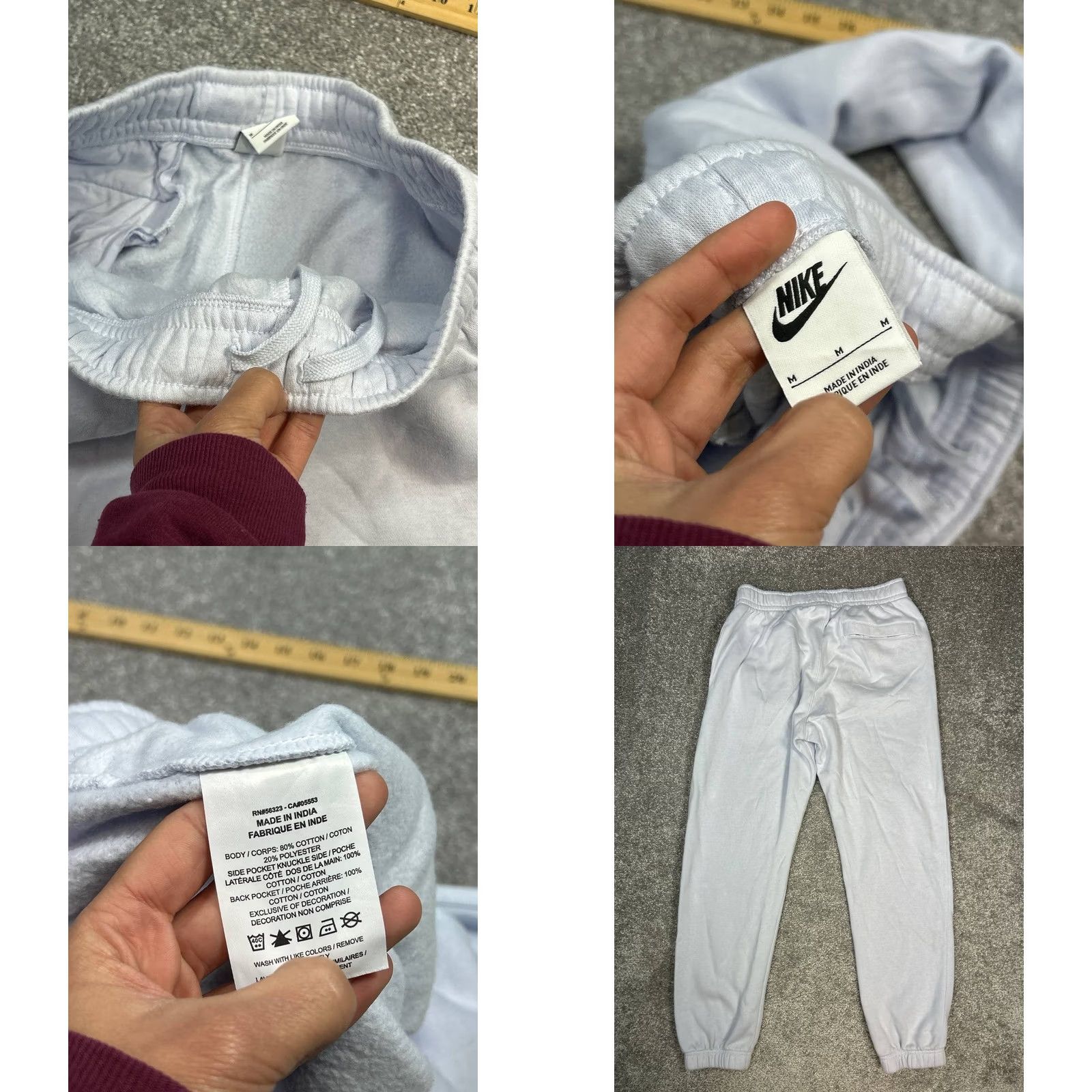 Nike Nike Pants Mens M Purple Sweatpants Medium Fleece Lined Swoosh Logo Mid Rise Tapered Leg Size US 31 - 8 Thumbnail