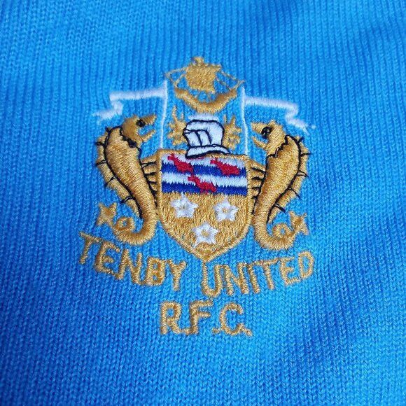 Vintage Vintage 60s Tenby United Rugby Club V-Neck Sweater Size US XL / EU 56 / 4 - 2 Thumbnail