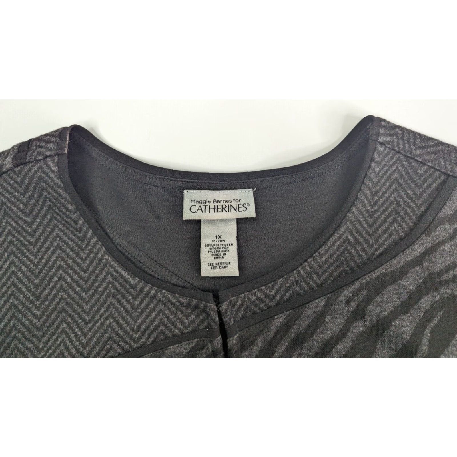Vintage Maggie Barnes Blazer Jacket 1X Women Hook & Eye Black 18/20w Plus Size Basic Jacket Boys? Size XL / US 12-14 / IT 48-50 - 5 Thumbnail