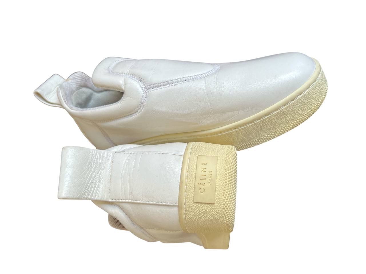 Celine CELINE BY PHOEBE PHILO WHITE LEATHER SNEAKERS SLIP-ON SZ 36 Size US 6 / IT 36 - 5 Thumbnail