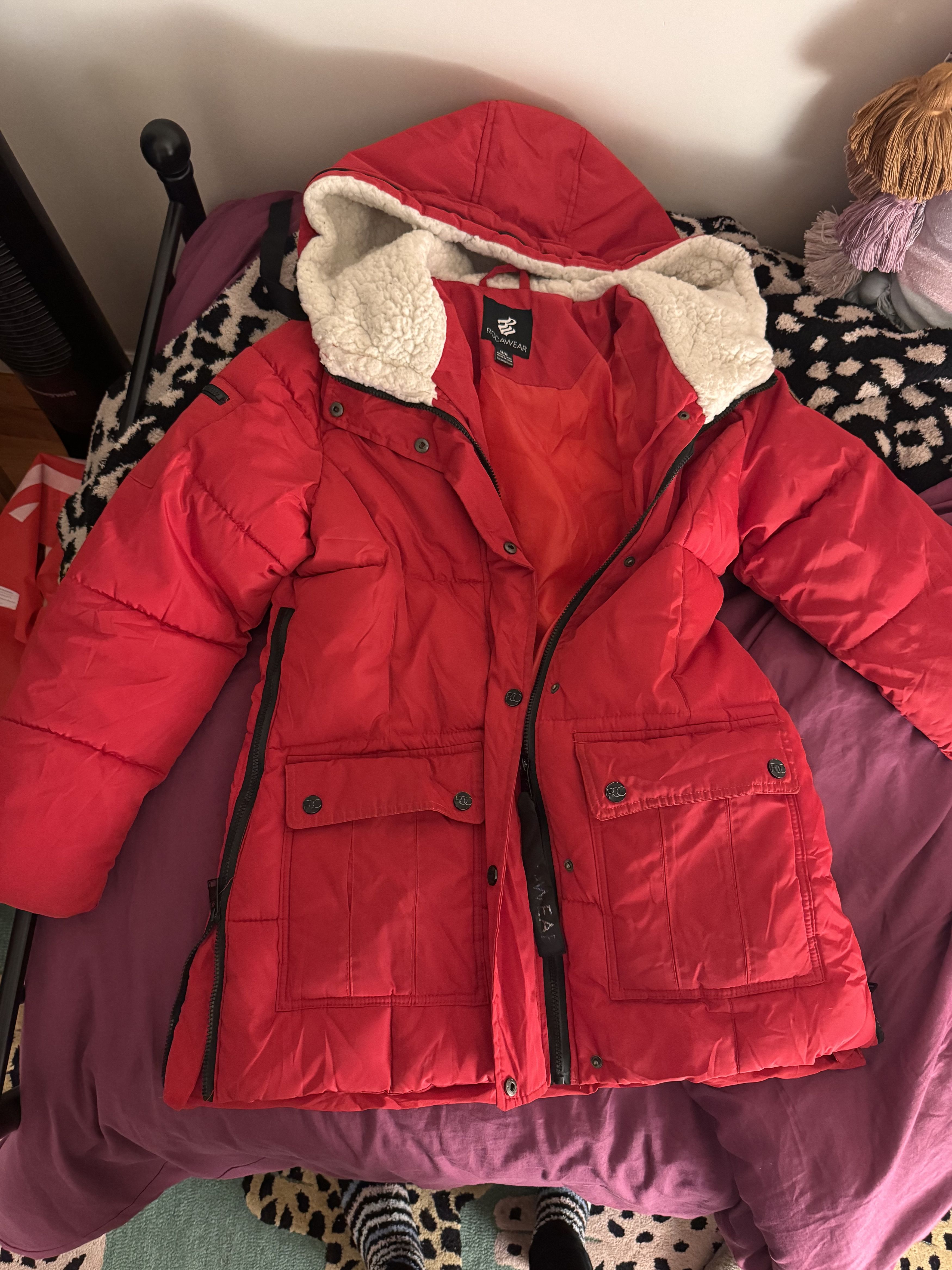 Rocawear Rocawear OG 2000s Red Sherpa Parka Jay-Z Era Size US M / EU 48-50 / 2 - 3 Thumbnail