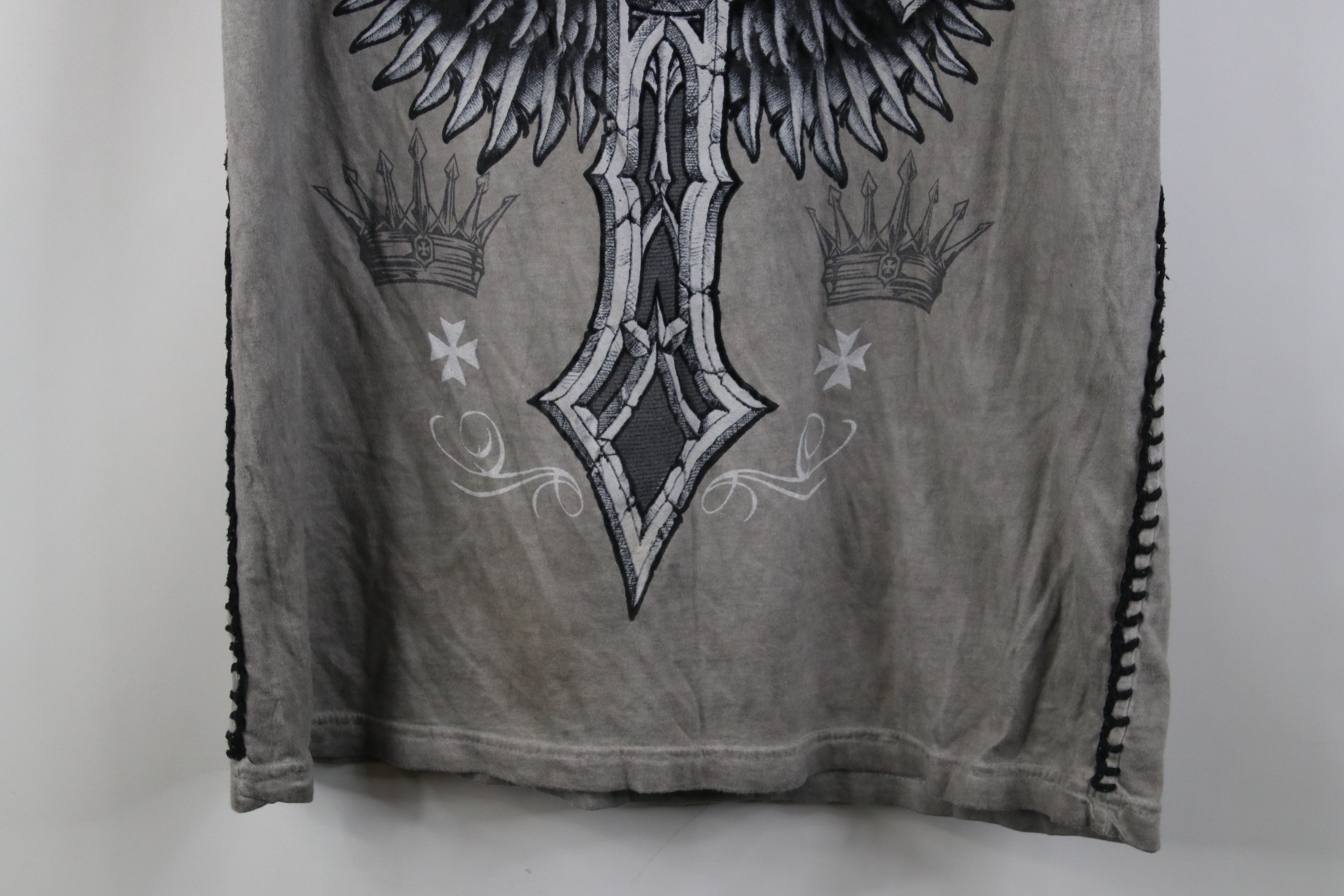 Vintage Y2K Streetwear Cross Stonewash UFC MMA Fighting T-Shirt Gray Size US L / EU 52-54 / 3 - 14 Thumbnail