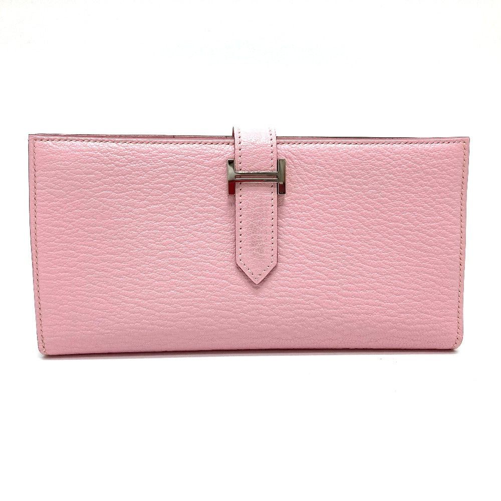Hermes Hermes Metal Part For Mounting A Fittings Or Fixtures In Bracke Bare Souffle Gusseted (E.G. Shoes) Long Wallet Chevre Misol Women Rose Cherry Pink Size ONE SIZE - 1 Thumbnail