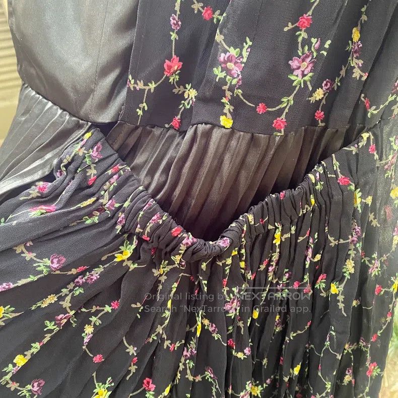 Junya Watanabe Tiny floral print pleated dress