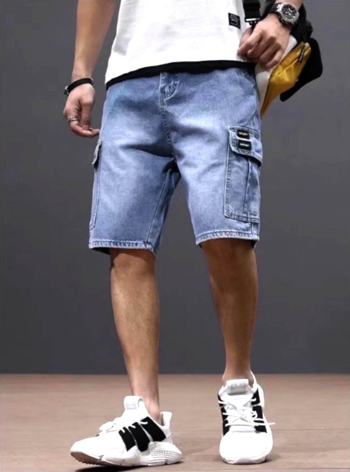 Designer × Japanese Brand × Vintage Stunning Vintage Cargo Pockets Washed Jeans Shorts Size US 30 / EU 46 - 1 Thumbnail