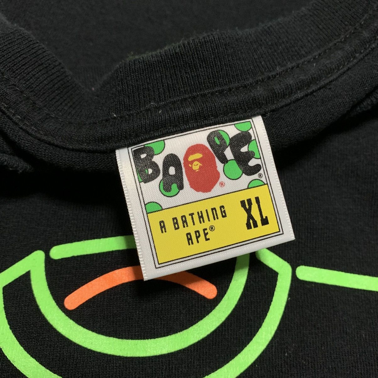 Bape Bape XL Dover Street Market Plus Fluro Graphic Black Tee Size US XL / EU 56 / 4 - 5 Thumbnail