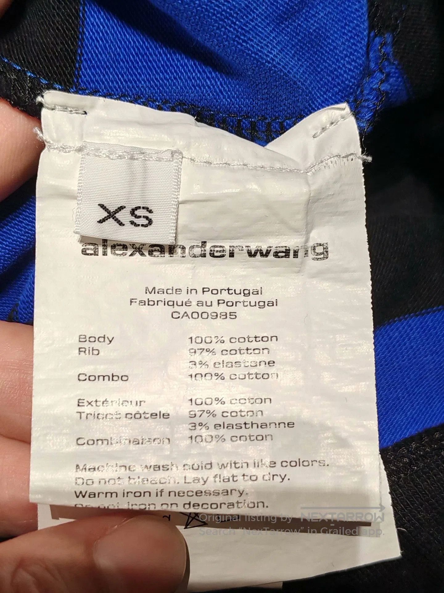 Alexander Wang Alexander Wang Blue Black Stripe Sweatshirt XS. Size XS / US 0-2 / IT 36-38 - 5 Thumbnail