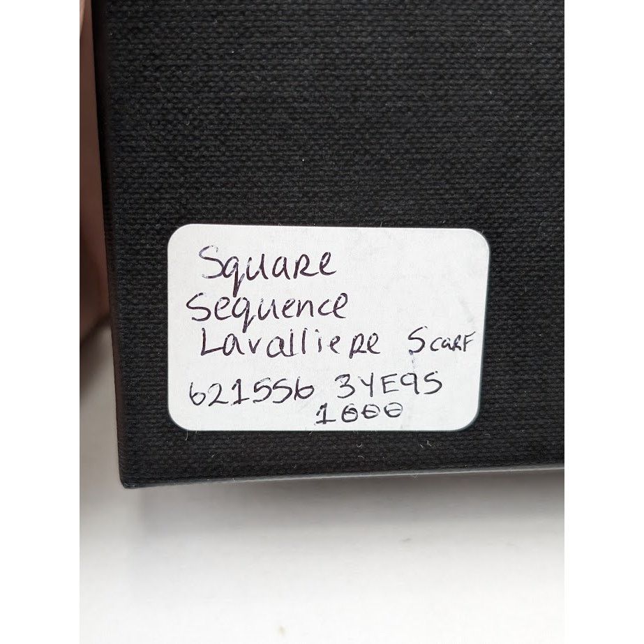 Saint Laurent Paris o1rshd1 Size: OS / Square Sequence Lavalliere Scarf in Black Size ONE SIZE - 23 Thumbnail