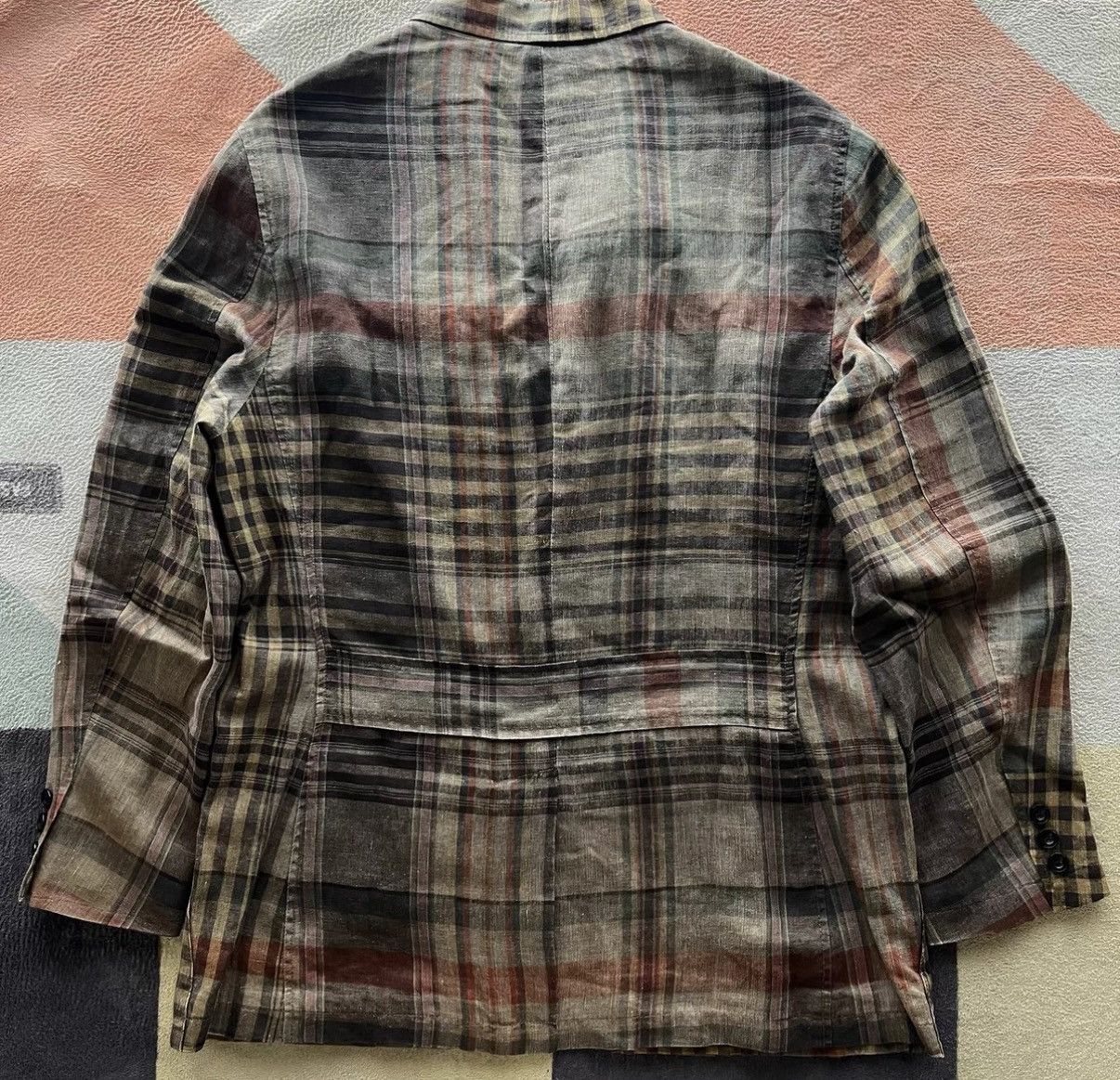 Polo Ralph Lauren Ralph Lauren Polo RL Linen Plaid Trench Coat K22 Size US L / EU 52-54 / 3 - 5 Thumbnail