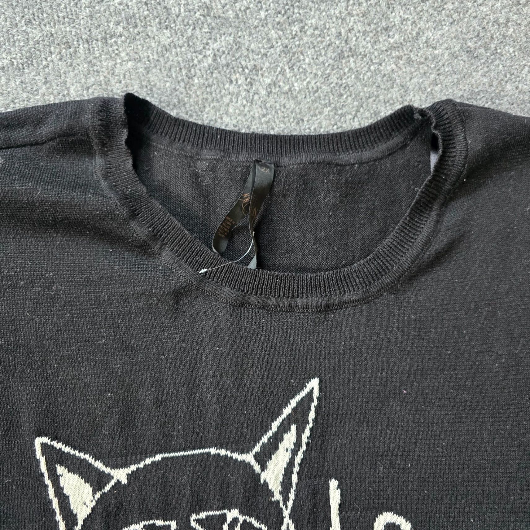 Melissa VINTAGE Melissa McCarthy Seven7 Sweater Womens 2X Black Cat Kitty Pockets Dress Tunic Size XXL / US 16-18 / IT 52-54 - 3 Thumbnail