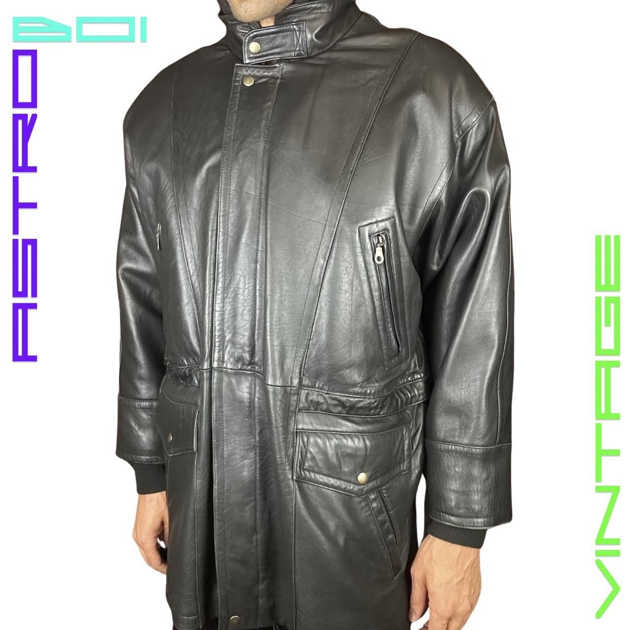 Other VINTAGE 90s RADIUS BLACK LEATHER RETRO JACKET_ XXL Size US XXL / EU 58 / 5 - 2 Thumbnail