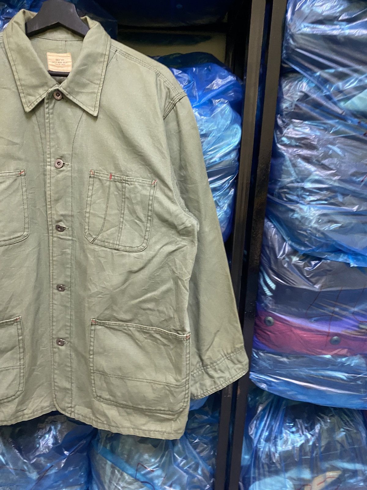 Other VINTAGE NAVVY DAILY WORKWEAR CHORE JACKET Size US L / EU 52-54 / 3 - 4 Thumbnail