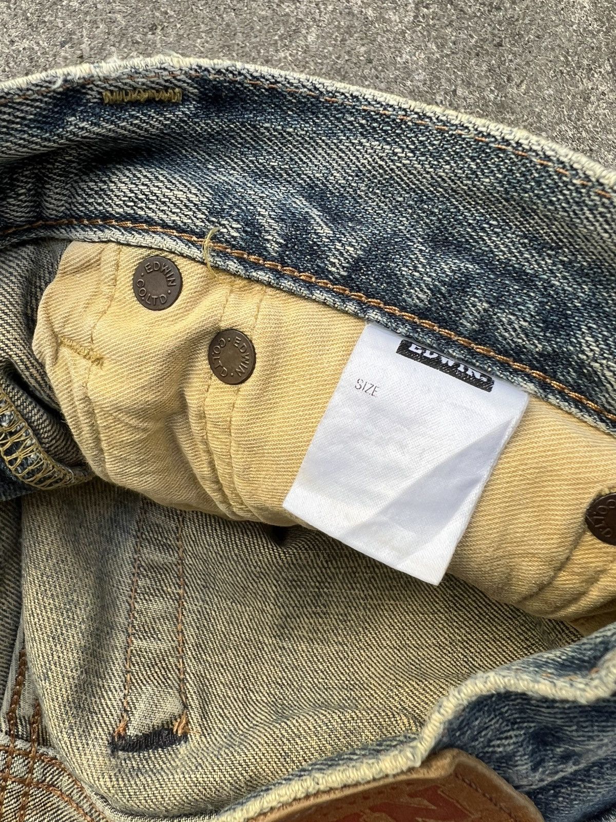 Edwin Vintage Edwin 505x Selvedge Distressed Mud Wash Jean Size US 30 / EU 46 - 22 Thumbnail
