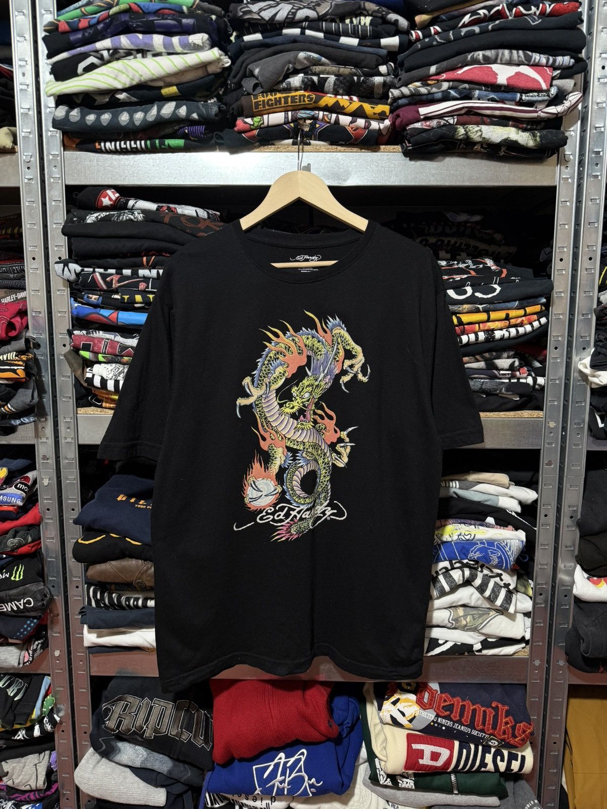 Ed Hardy Rare Ed Hardy Logo Dragon Loungewear T-Shirt Y2K Hype Size US XXL / EU 58 / 5 - 1 Thumbnail