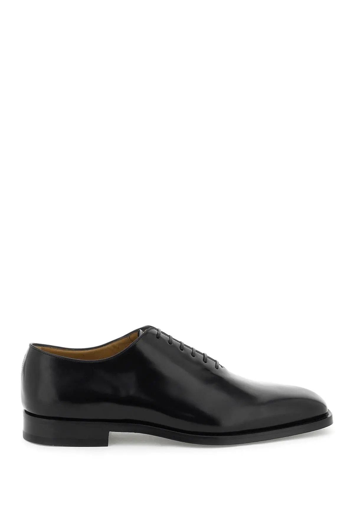 image of Salvatore Ferragamo O1S22I1N0224 Oxford Lace-Up Shoes In Black, Men's (Size 8)