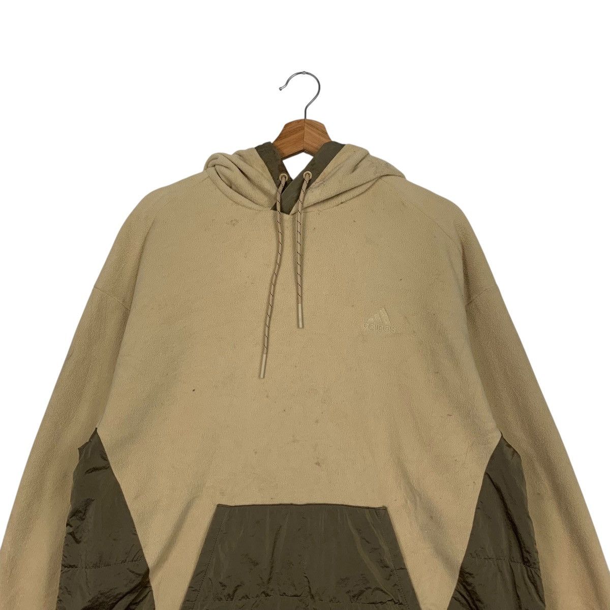Adidas ADIDAS Small Logo Hybrid Fleece Pullover Hoodies #1616-C72 Size US L / EU 52-54 / 3 - 2 Thumbnail