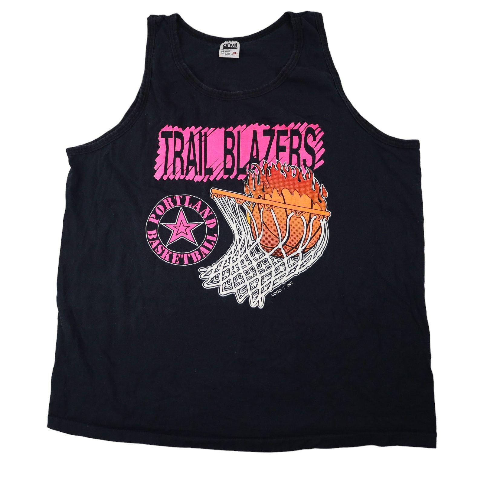 NBA × Vintage Vintage Logo 7 Portland Trail Blazers Graphic Tank Top Size US XL / EU 56 / 4 - 1 Thumbnail