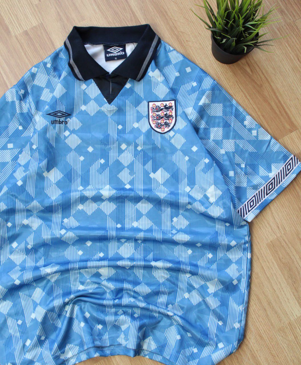 Umbro 🔥 90s Umbro England Vintage Jersey Shirt Soccer Size US XL / EU 56 / 4 - 3 Thumbnail