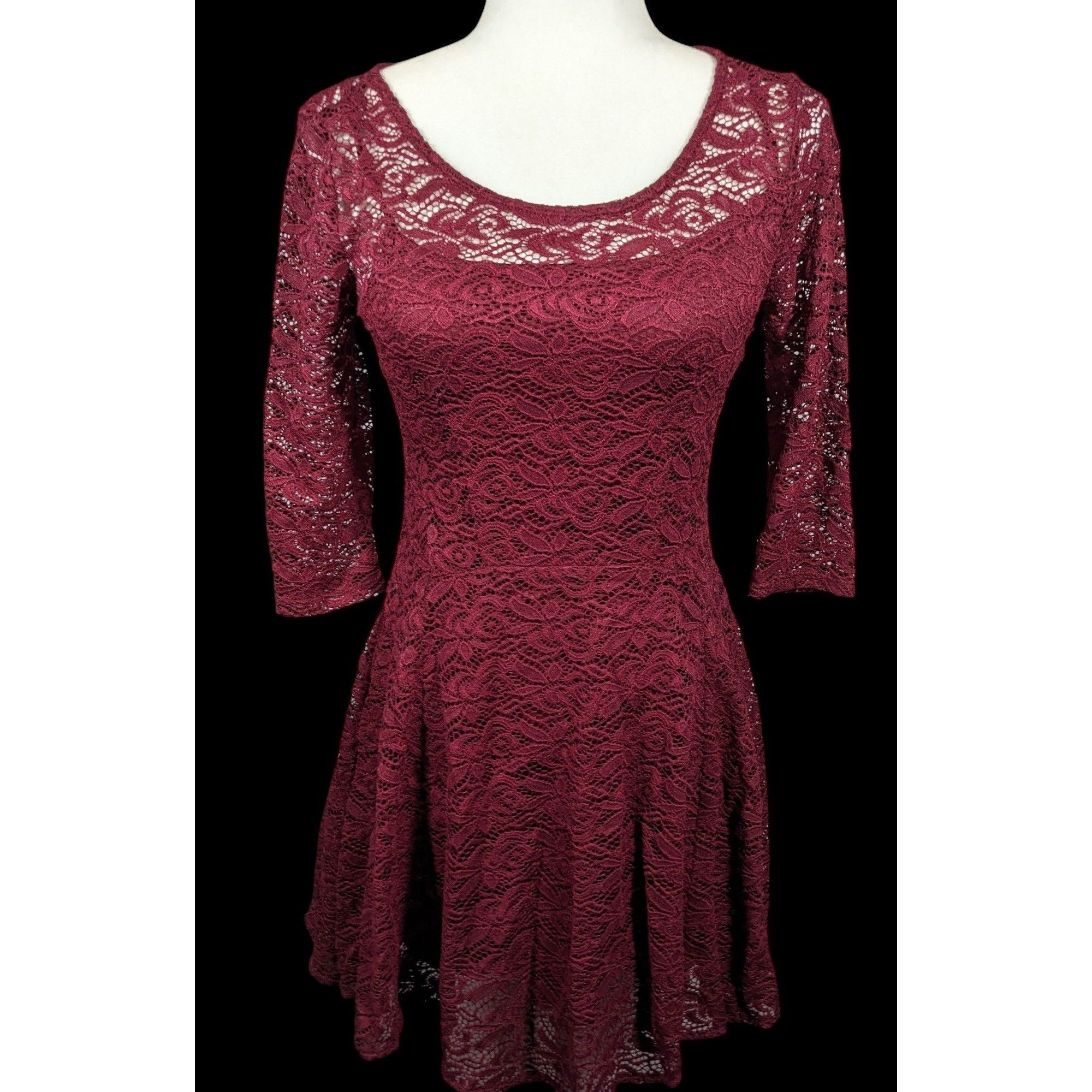 Other Fishbowl Lace Illusion Red A Line Dress Size XS Size XS / US 0-2 / IT 36-38 - 1 Thumbnail