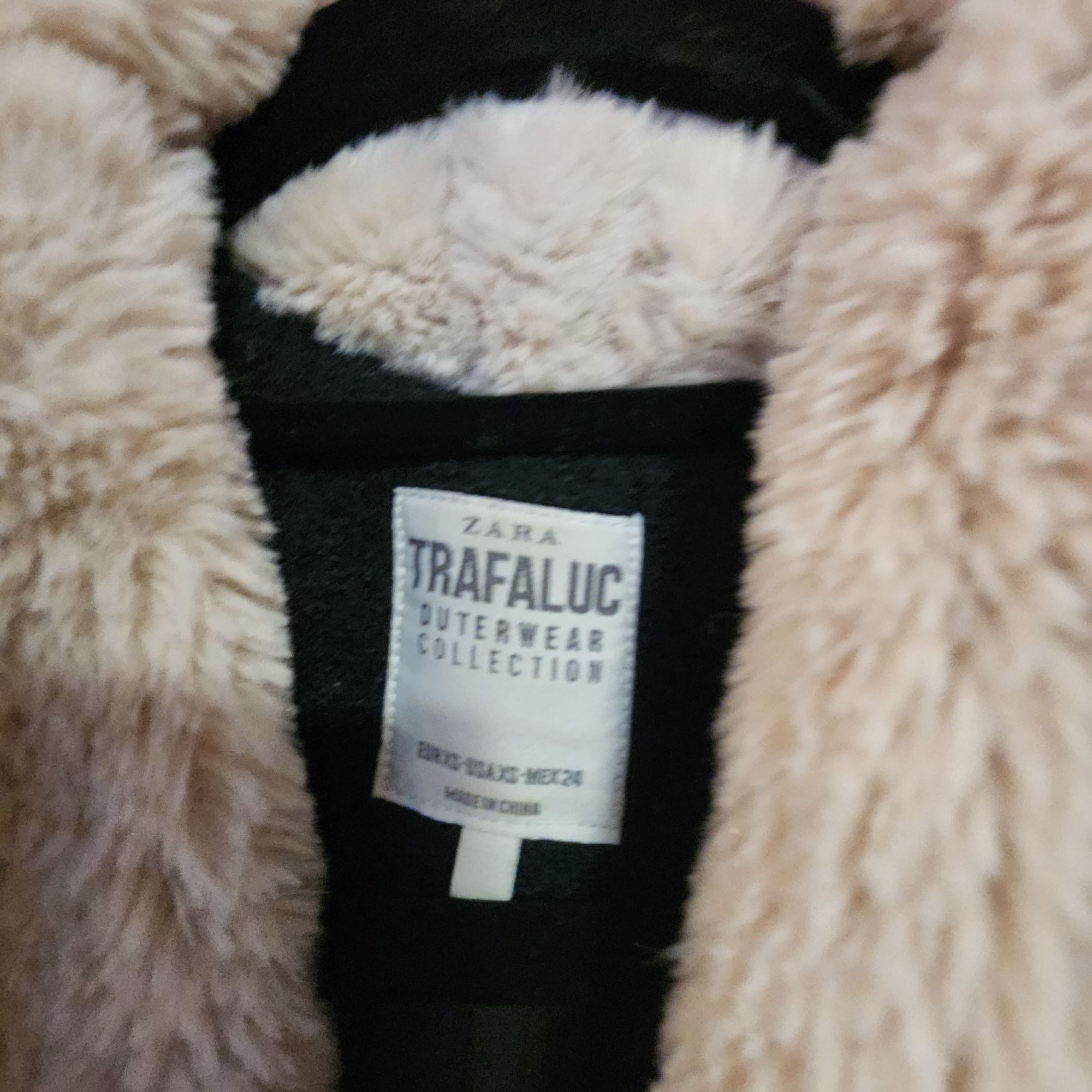 Zara Zara Trafaluc Black Faux Leather & Faux Fur Shearling Jacket Size M / US 6-8 / IT 42-44 - 3 Thumbnail