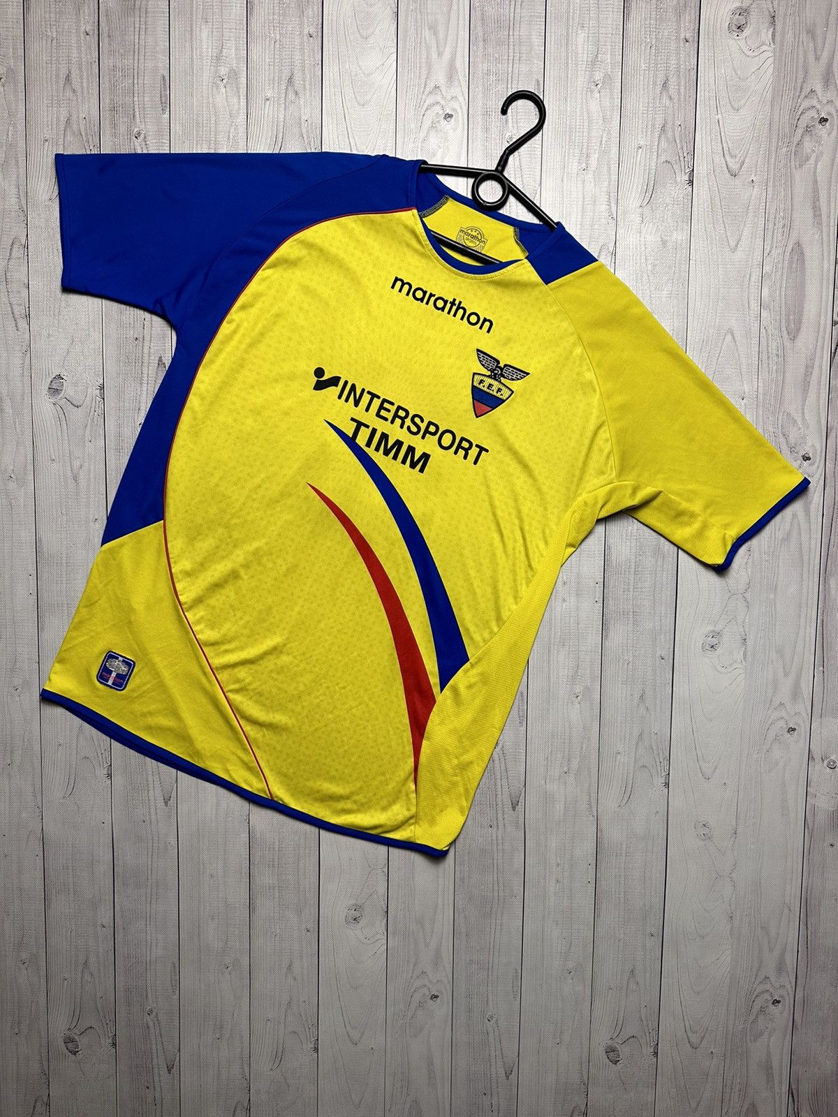Vintage Ecuador soccer jersey marathon size L 5