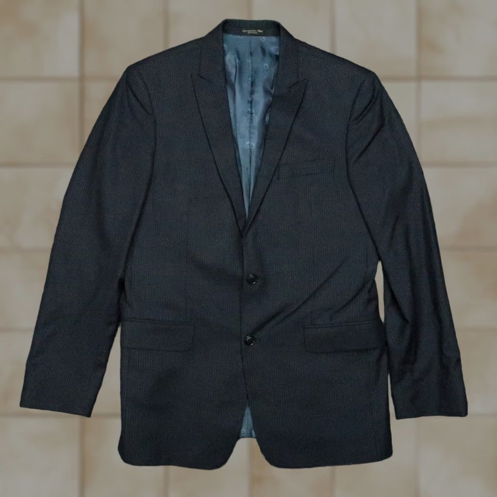 John Varvatos John Varvatos Blazer Mens 42L Blue Pinstripe Wool Lined Sport Coat Jacket Size 42R - 1 Thumbnail