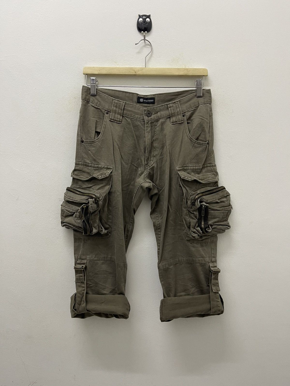 Japanese Brand Rare Vintage ROOT THREE 3D Pocket Flare Cargo Pant Size US 29 - 5 Thumbnail