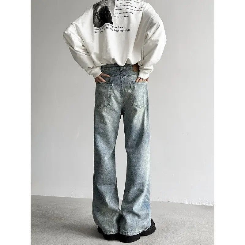 Japanese Brand Retro straight leg wide leg slightly flared jeans Size US 32 / EU 48 - 4 Thumbnail