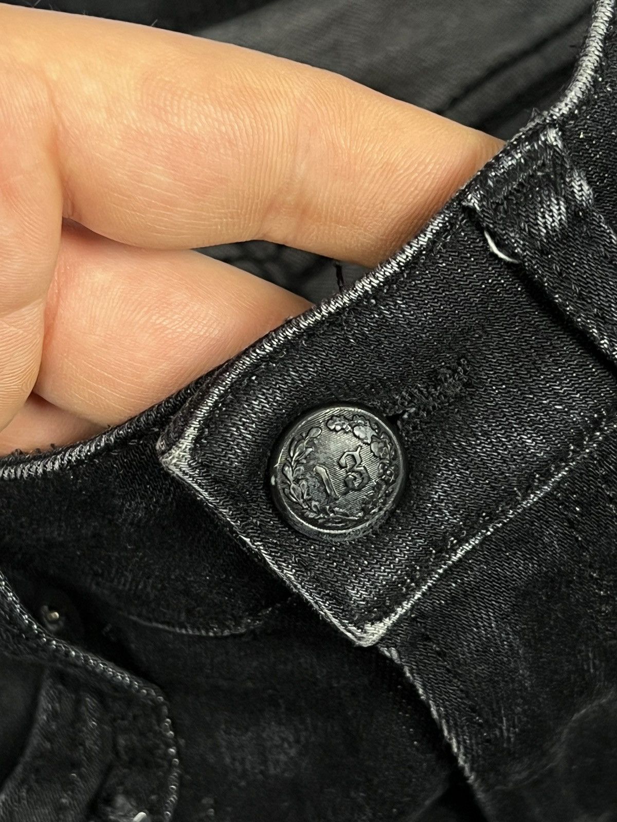 R13 R13 Kate skinny distressed denim pants dark moon Size 26" / US 2 / IT 38 - 7 Thumbnail
