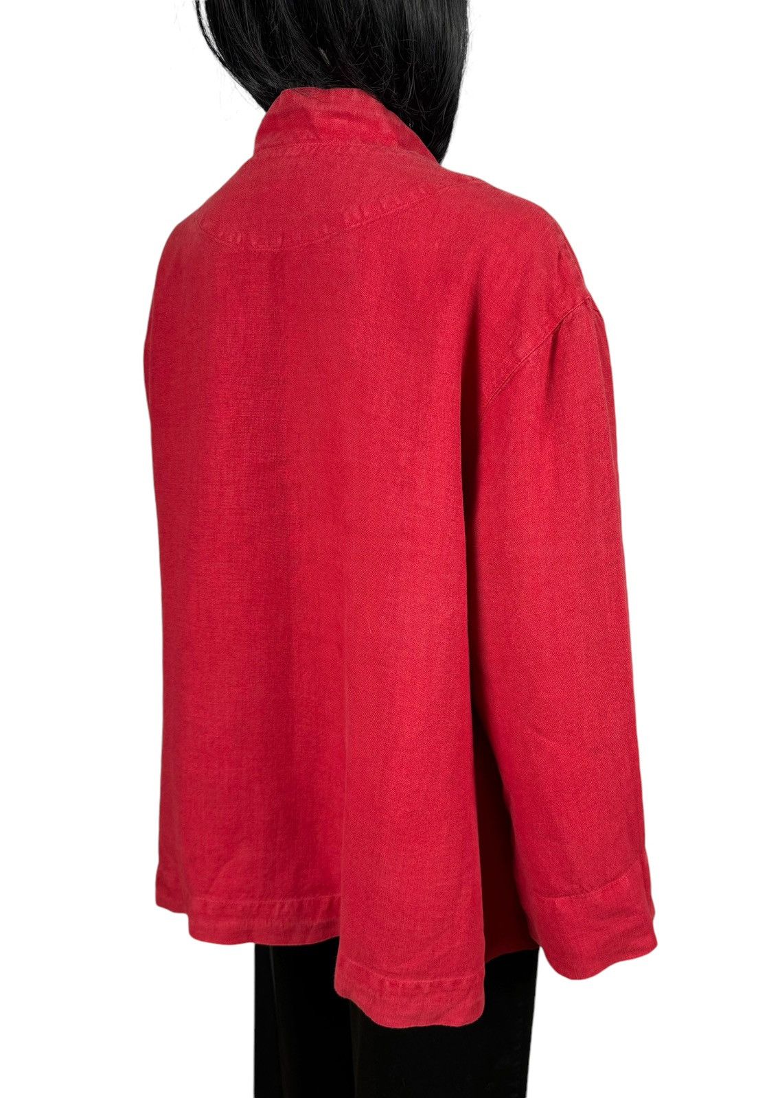 Designer OSKA Linen Red Jacket Asymmetrical Avant Garde size 2 Size M / US 6-8 / IT 42-44 - 7 Thumbnail