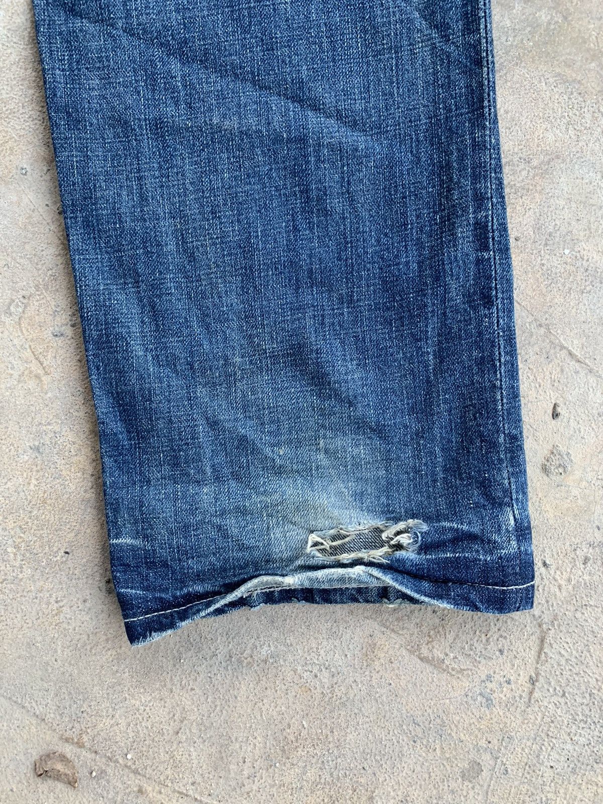 Japanese Brand × RAGEBLUE Rage Blue Redline Selvedge Distressed Denim Size US 36 / EU 52 - 13 Thumbnail