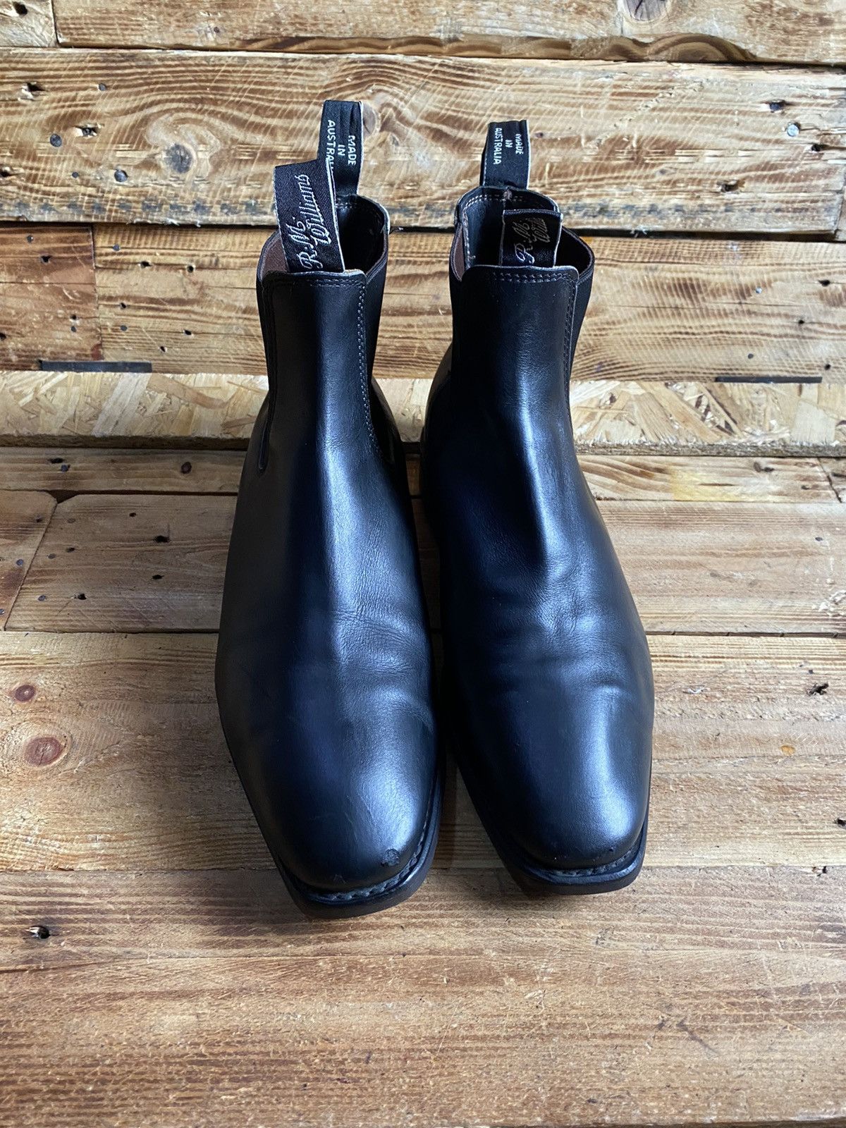 image of R M Williams R.m.williams Comfort Chelsea Black Leather Boots Uk Sz9H, Men's (Size 10)