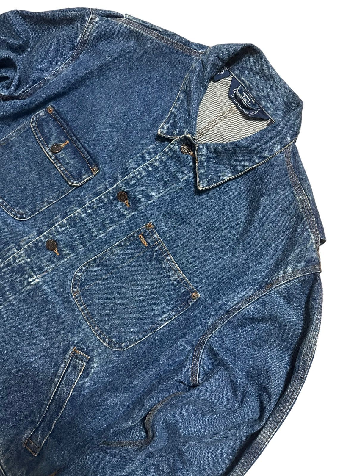 Polo Ralph Lauren Polo Ralph Lauren Denim Trucker Bomber Jacket Vintage Size US L / EU 52-54 / 3 - 3 Thumbnail