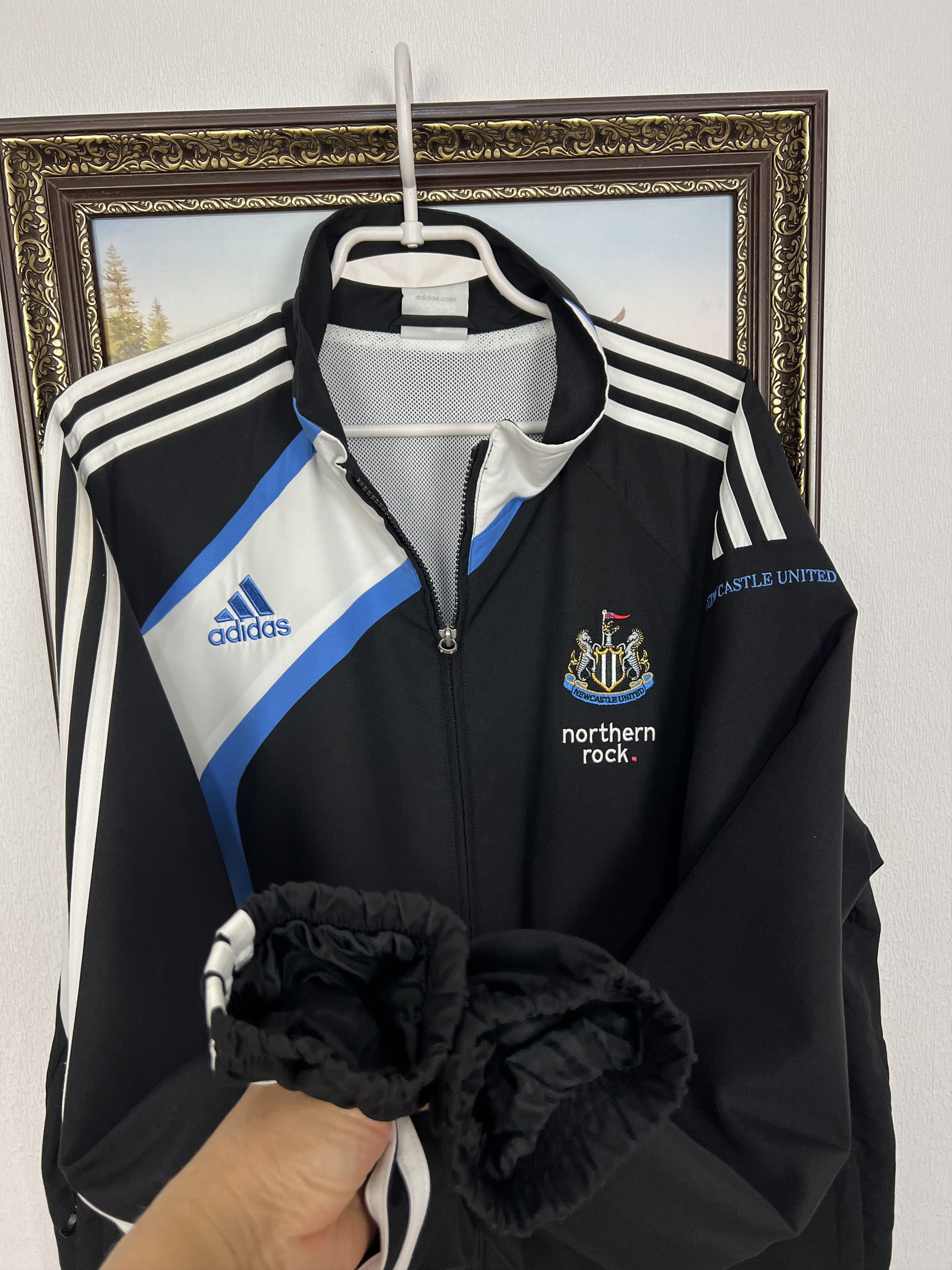 Adidas Vintage Newcastle United Football Jacket Soccer Track Top Size US L / EU 52-54 / 3 - 5 Thumbnail