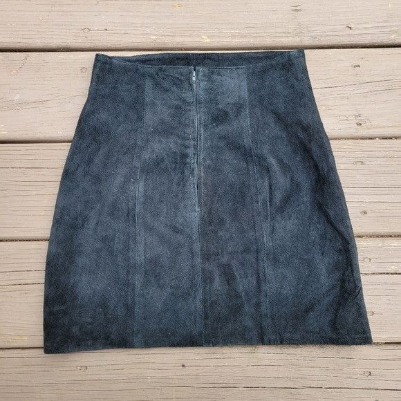 Other Vintage 90s y2k Bratz Black Suede Leather High Waisted Sexy Size 25" / US 0 / IT 36 - 2 Thumbnail
