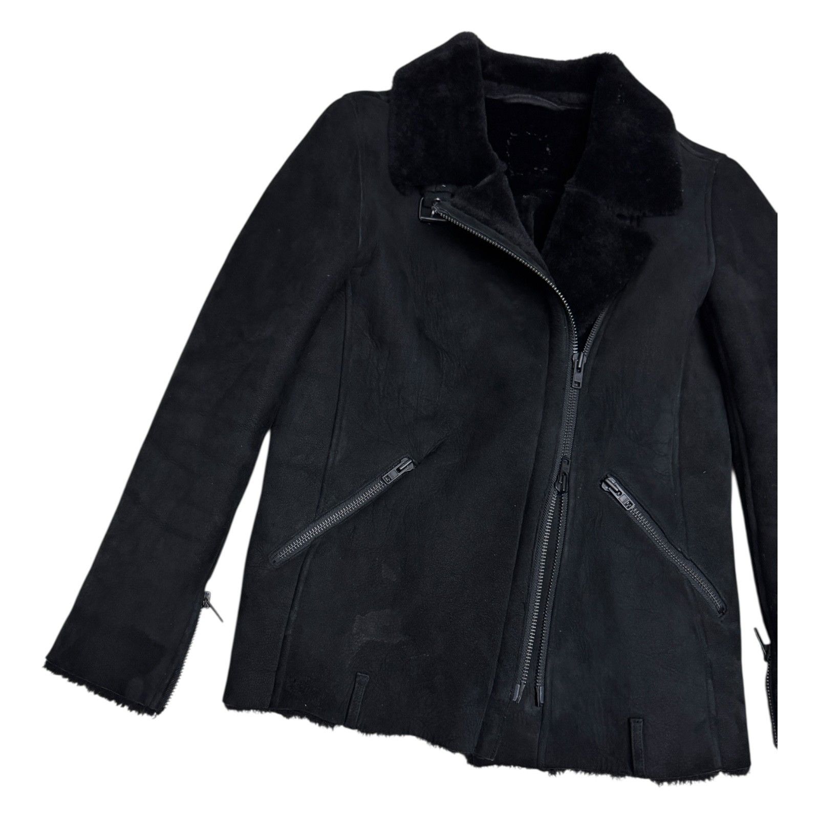 Other 100% LAMB SHEARLING Just Female Vintage Jacket Coat Small Size S / US 4 / IT 40 - 3 Thumbnail