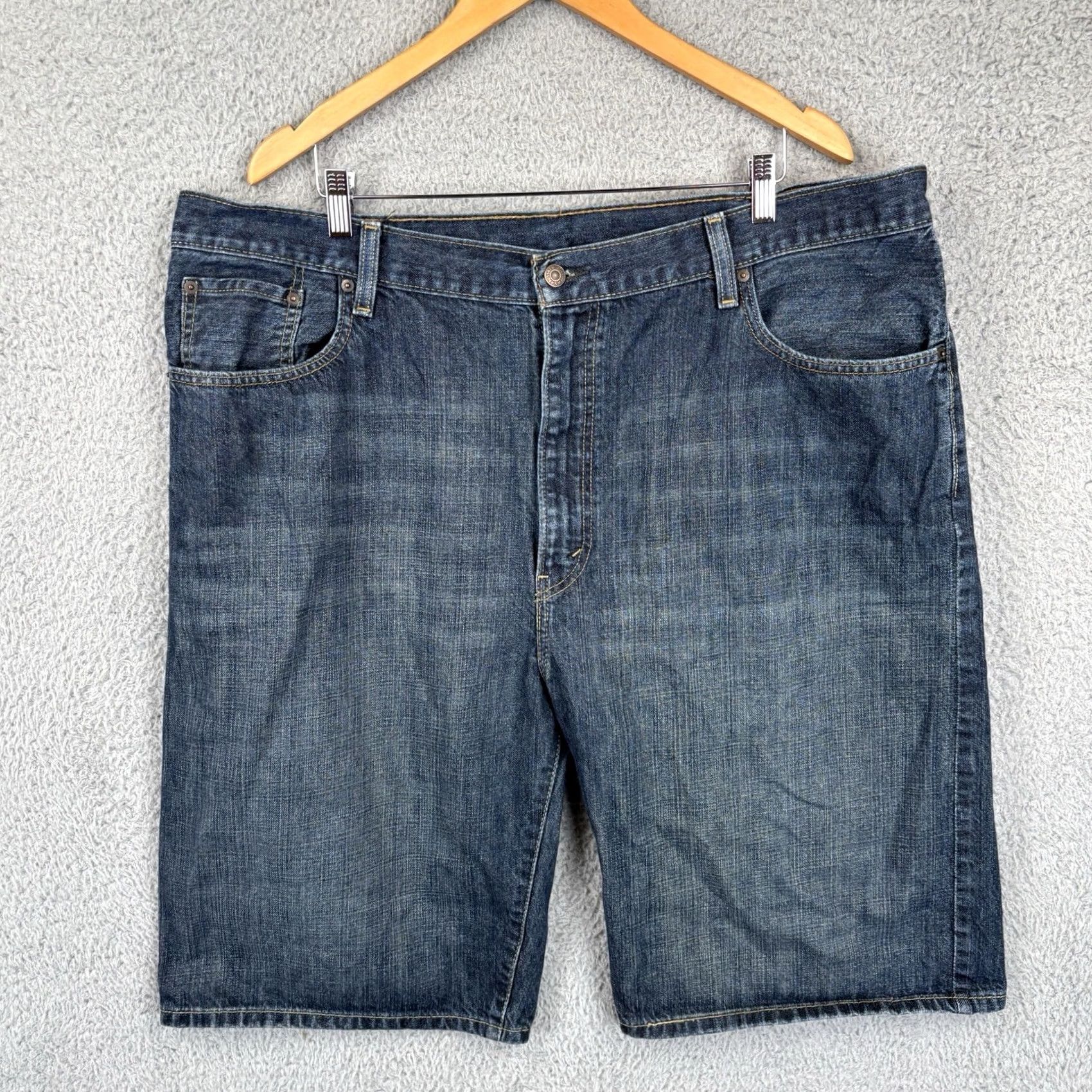 Levi's VINTAGE Levi's 569 Shorts Men 42 Loose Fit Baggy Dark Wash Denim Retro 90s Size US 42 / EU 58 - 2 Thumbnail