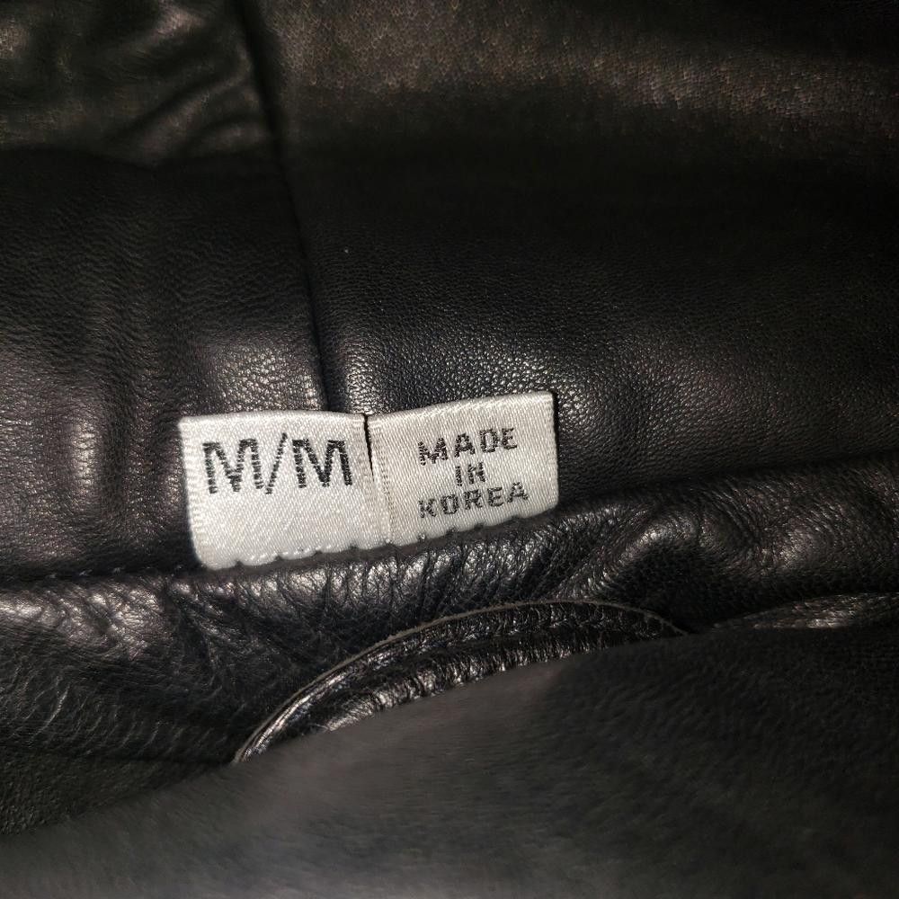 Designer Black Leather Lined Ladies Winter Coat M Size M / US 6-8 / IT 42-44 - 10 Thumbnail