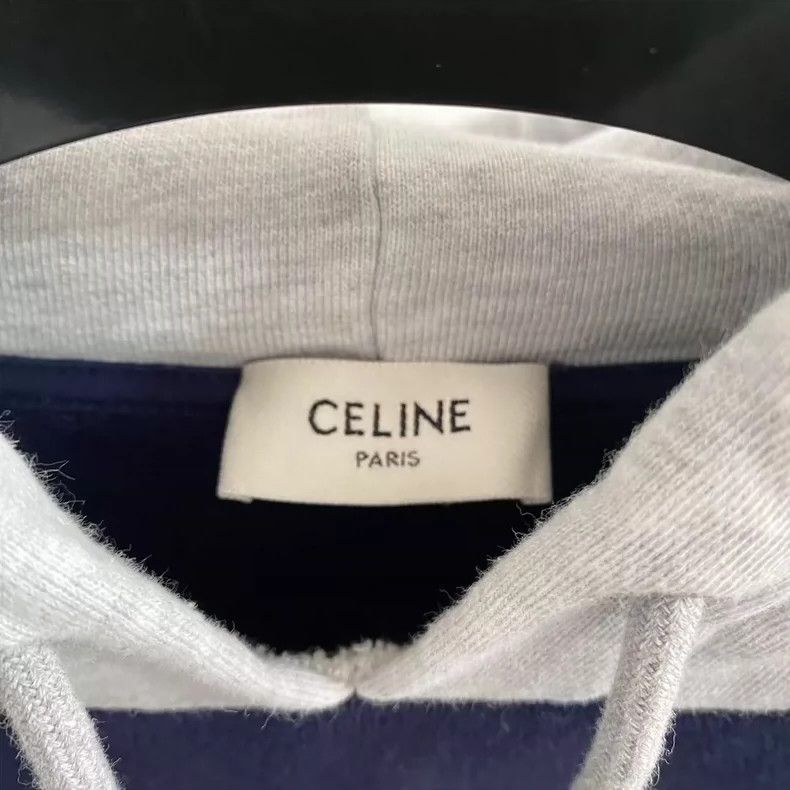 Celine Celine Blue-gray color-block hooded sweatshirt 2503-Nextarr Size US XS / EU 42 / 0 - 4 Thumbnail