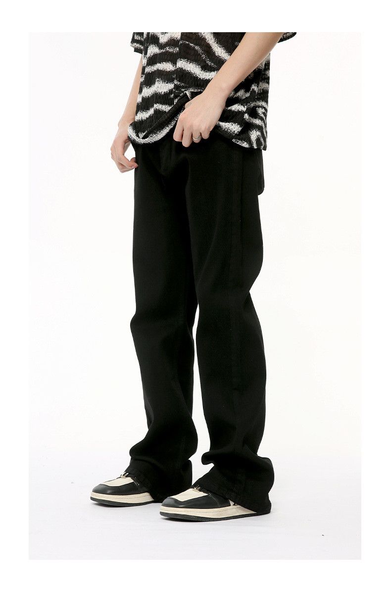 Japanese Brand × Jean Street casual retro basic slim fit pure black flared jeans Size US 32 / EU 48 - 4 Thumbnail