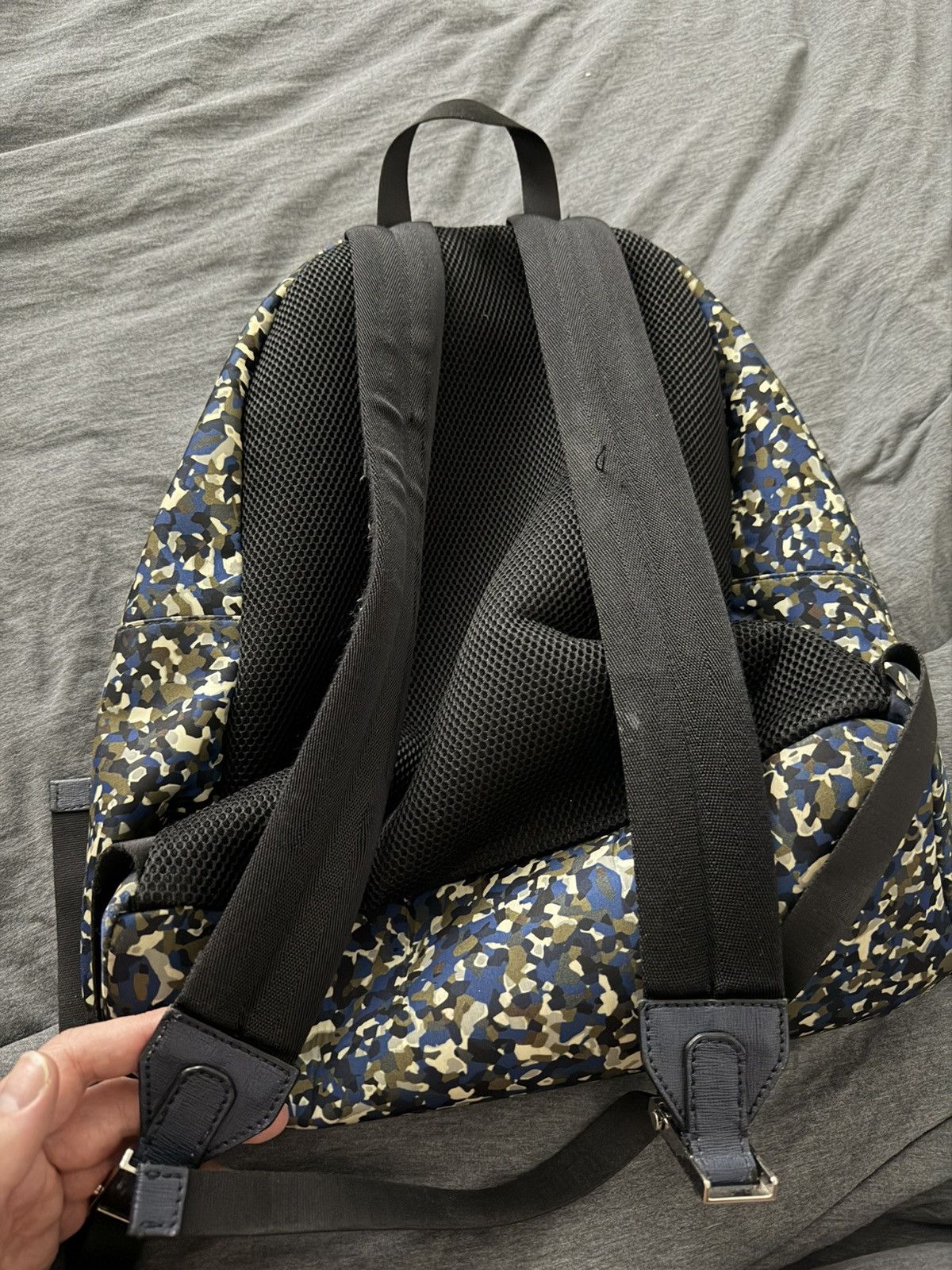 Fendi Fendi Monster Eyes Backpack Blue Camo Nylon Size ONE SIZE - 9 Thumbnail