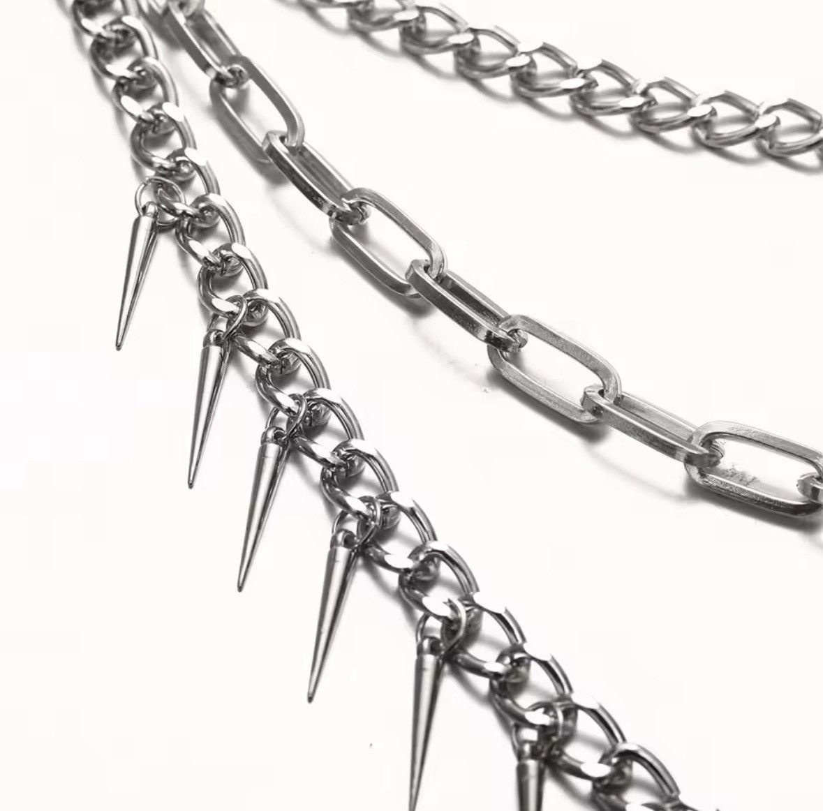 Jewelry Layered Punk Chain On The Jeans Pants Women Spike Keychains Size ONE SIZE - 2 Thumbnail