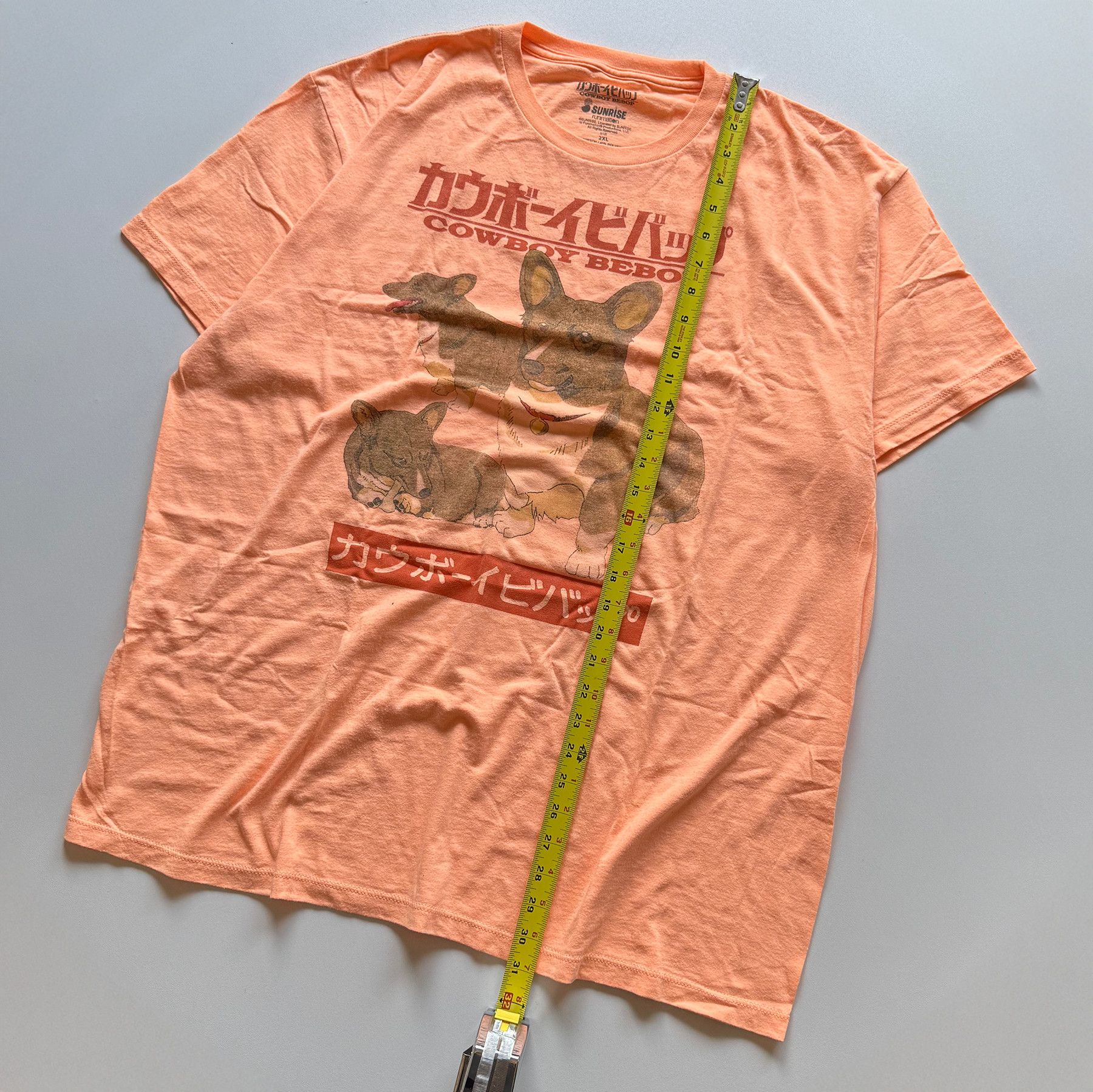 Vintage 2010s Vintage Cowboy Bebop Ein Corgi Sunrise Funimation Tee Size US XXL / EU 58 / 5 - 6 Thumbnail