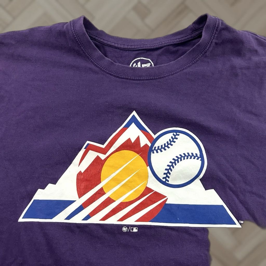 47 47 Colorado Rockies Short Sleeve T Shirt Men's XL Purple Size US XL / EU 56 / 4 - 1 Thumbnail