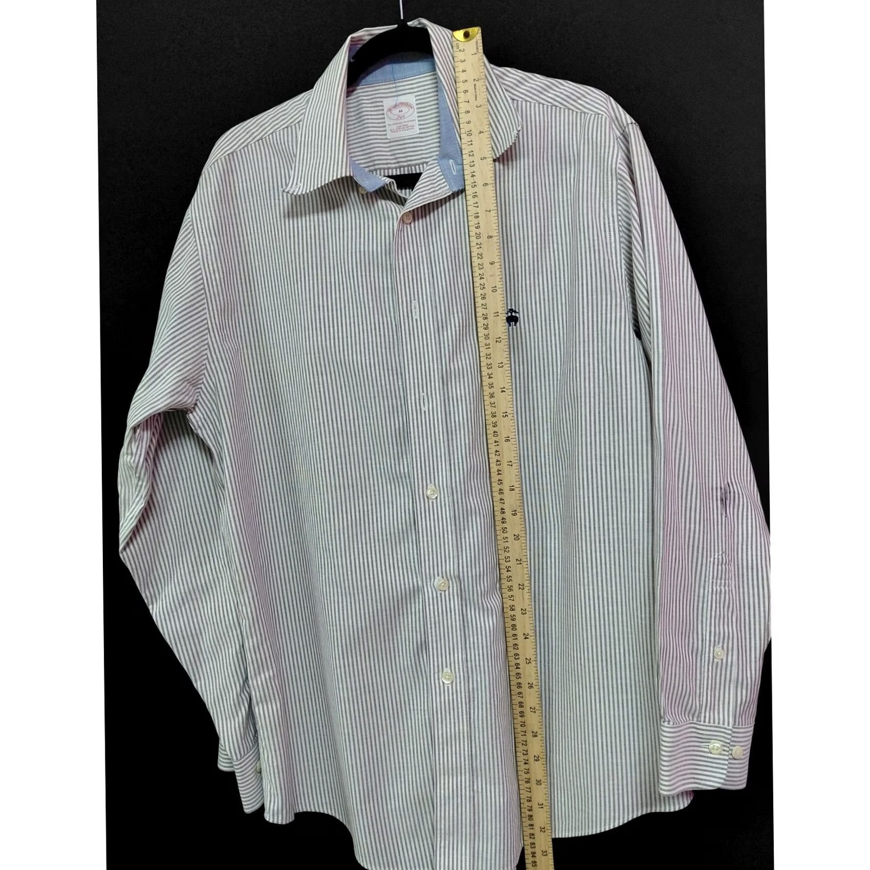 Brooks Brothers Brooks Brothers Shirt Long Sleeve Striped Non-Iron 100% Cotton Men M Size US M / EU 48-50 / 2 - 7 Thumbnail