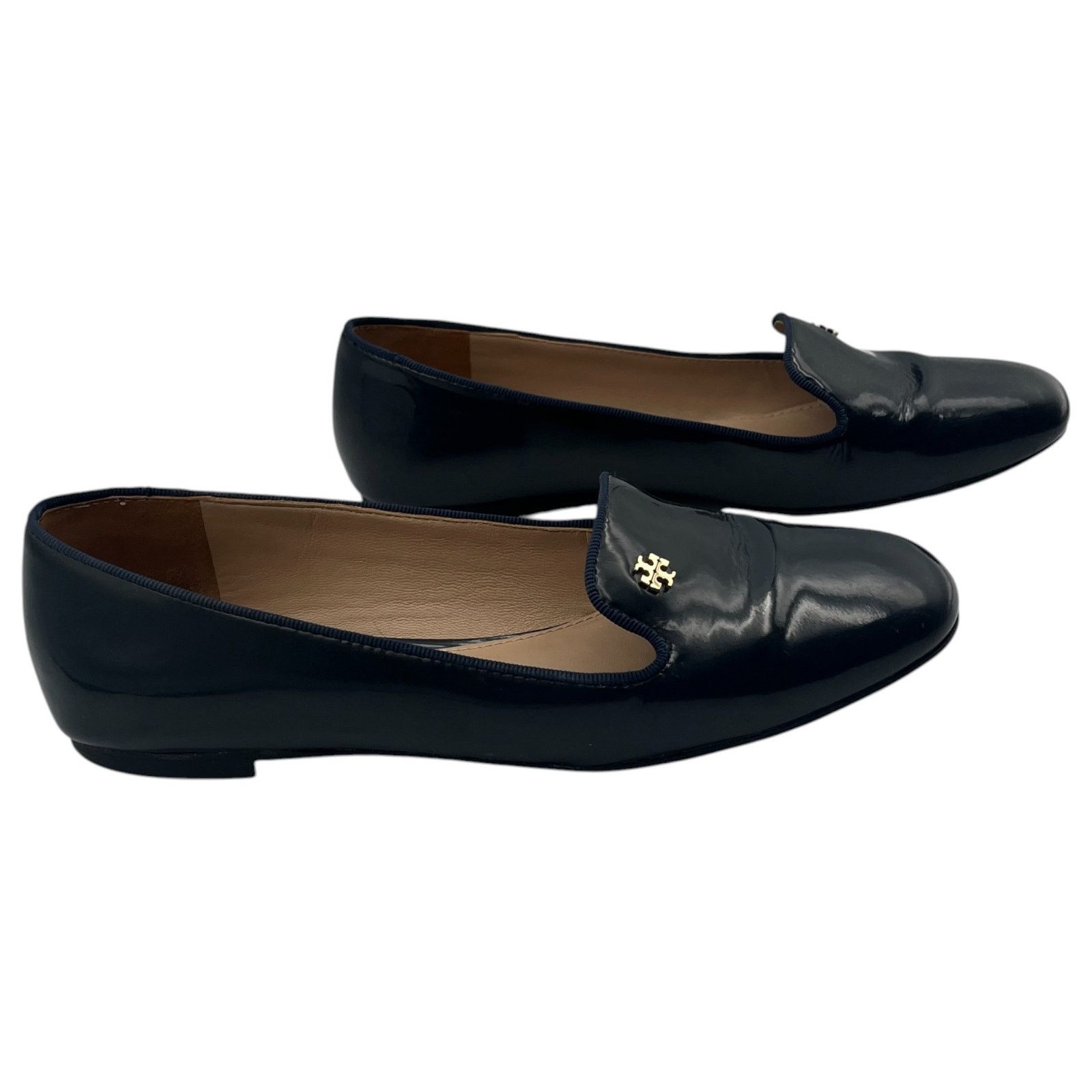 Tory Burch Samantha Patent Leather Loafers Flats Black