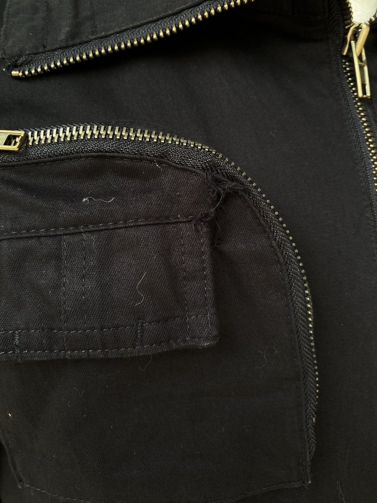 HARE Hare Black Biker Cargo Denim Jacket. Size US M / EU 48-50 / 2 - 7 Thumbnail
